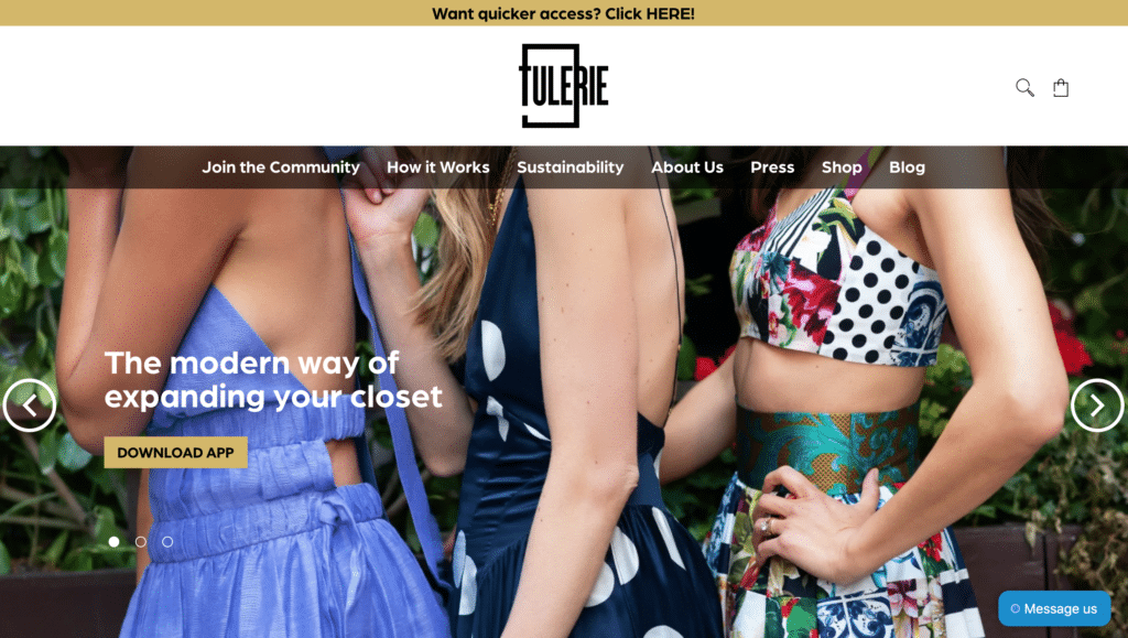 Tulerie-Peer To Peer Dress Rental Service 