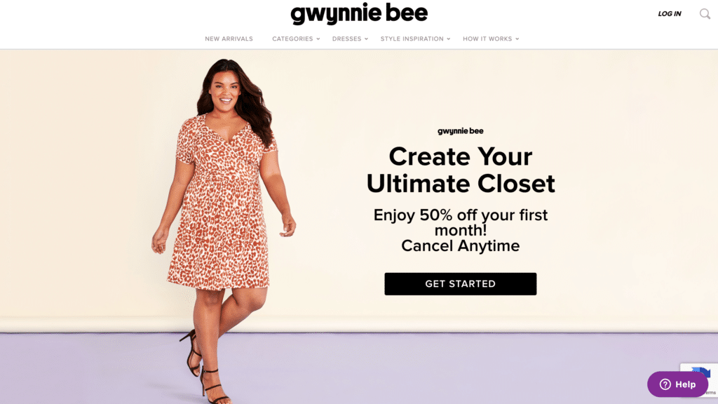 Gwynnie Bee dress rental service
